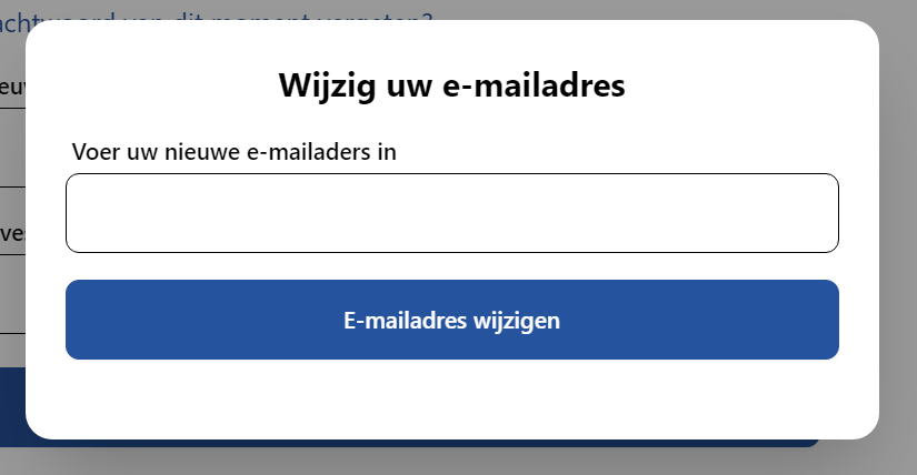 E-mailadres wijzigen